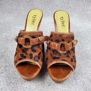 Tyler Richard Shoes Women's 7.5 Brown Black  Animal Print Platform Pumps